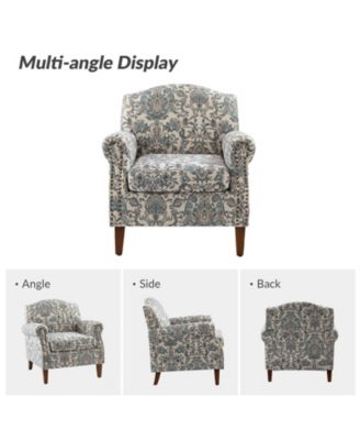 Solid Wood Nailhead Trim Gianluca Traditional Armchair