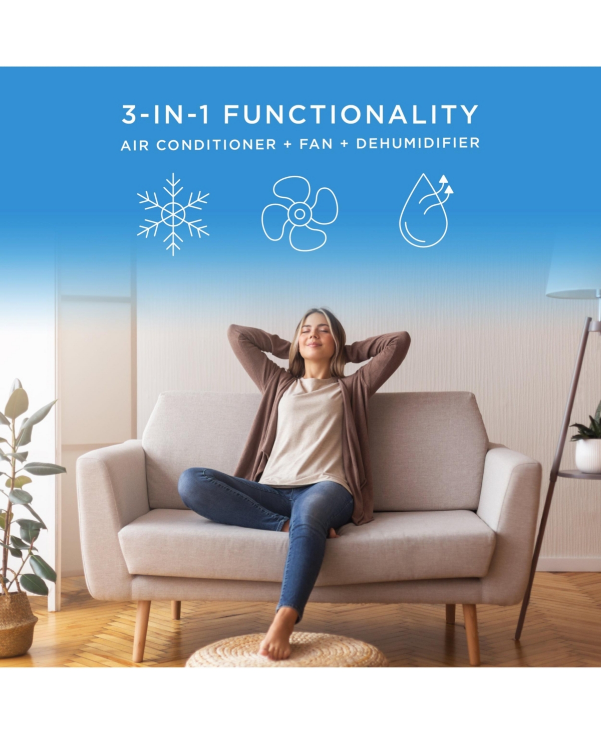 Commercial Cool 6350 Btu Portable Air Conditioner,Blue