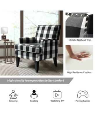 Herrera Classic Upholstered Armchair with Nail Head Trim