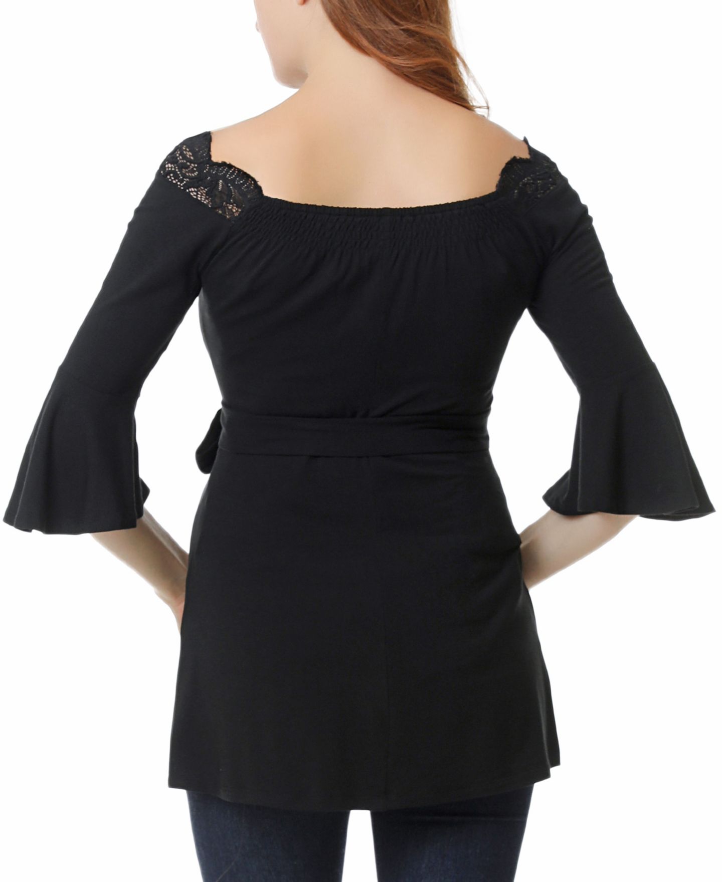 Женский топ kimi + kai Maternity Arya Off-the-Shoulder Top, цвет: Чёрный — фото 3