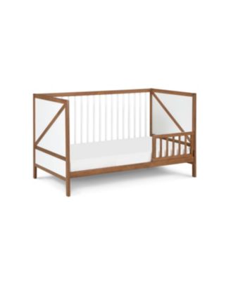 Pixie Zen 3-in-1 Convertible Crib in Walnut/White