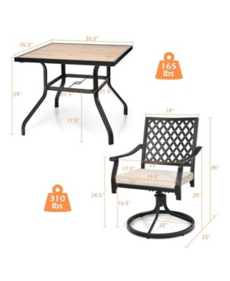 5-Piece Outdoor Patio Dining Set with Soft Cushions