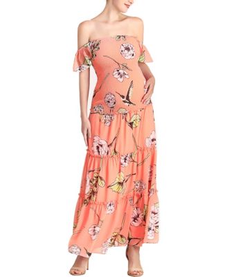 Maternity Addy Smocked Maxi Dress