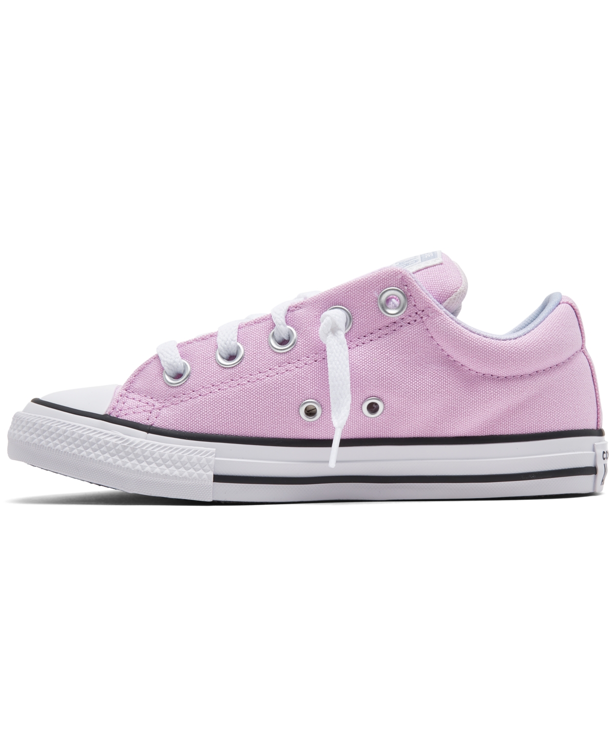 Shop Converse Little Girls' Street Low Casual Sneakers From Finish Line In Stardust Lilac,white