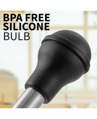 Stainless Steel Turkey Baster Syringe with Silicone Suction Bulb