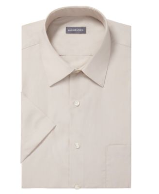 Poplin Solid Short-Sleeve Dress Shirt