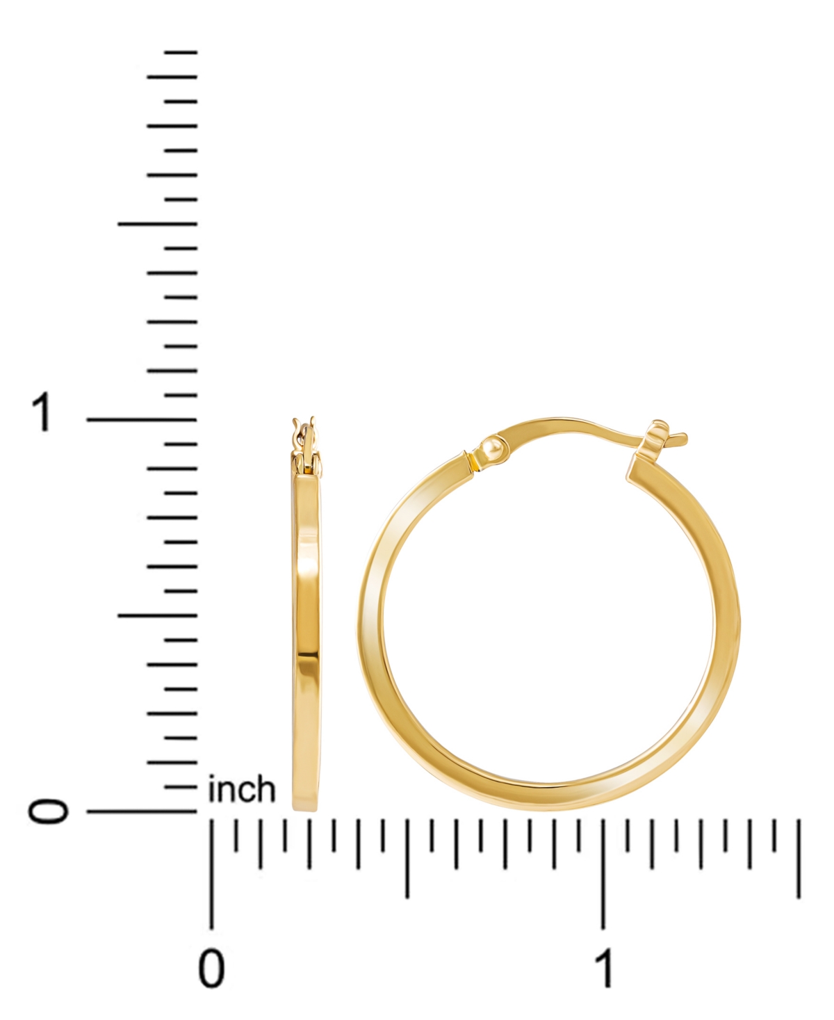 Giani Bernini Polished Squared Tube Small Hoop Earrings in 18k Gold-Plated Sterling Silver, 7/8