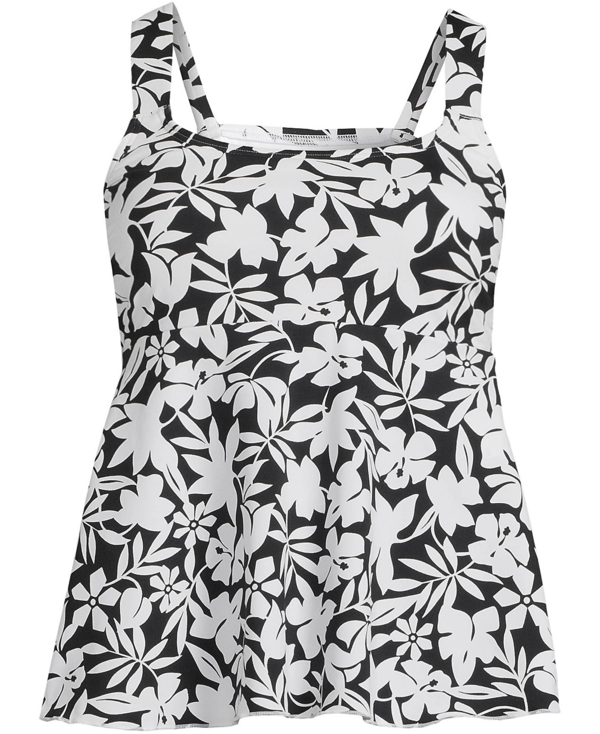 Lands' End Plus Size Ddd-Cup Flutter Scoop Neck Tankini Top
