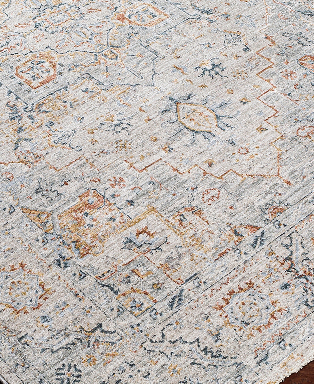Surya Laila Laa-2312 5'3x5'3 Round Area Rug In Silver