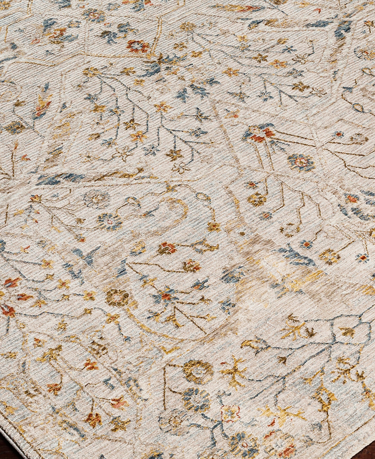 Surya Reina Ren-2300 5'3x5'3 Round Area Rug In Silver