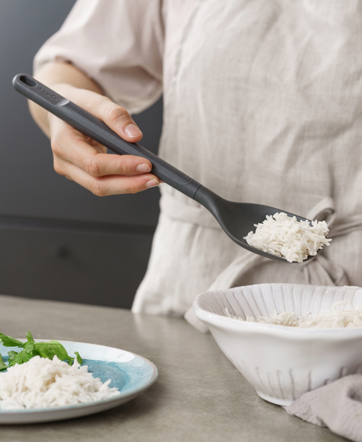 Zyliss Medium Ergonomic Stirring Spoon In Dk Gry