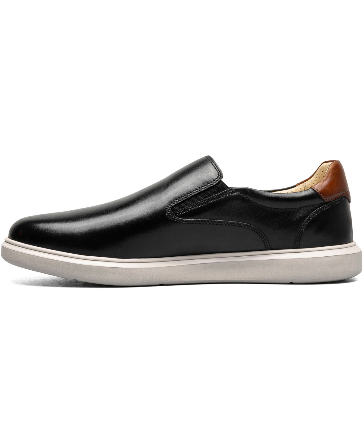 Shop Florsheim Men's Social Plain Toe Slip On Sneaker In Blackwhite