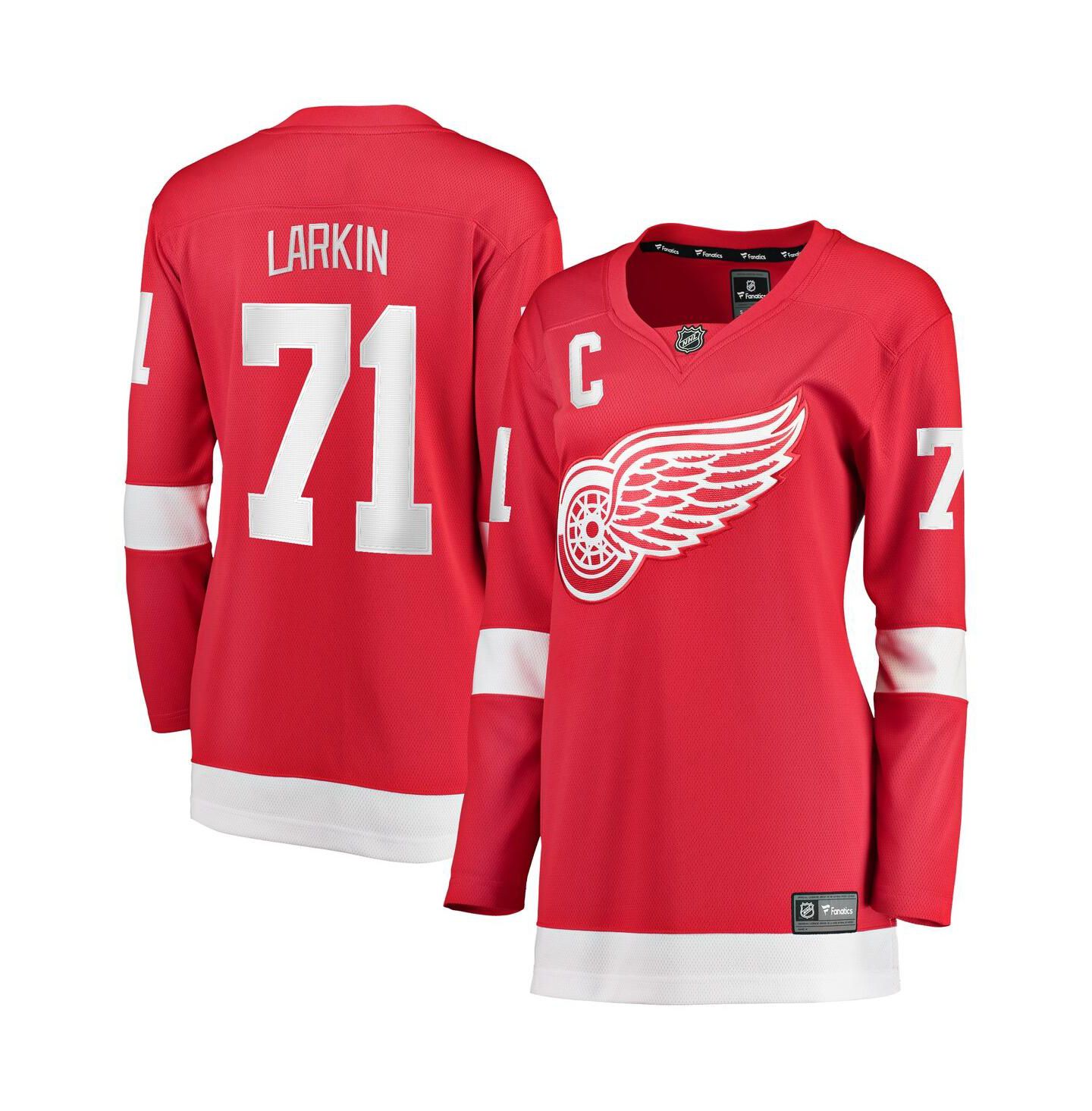 Женский топ Fanatics Branded Dylan Larkin Red Detroit Red Wings Home Breakaway Player Jersey — фото 1