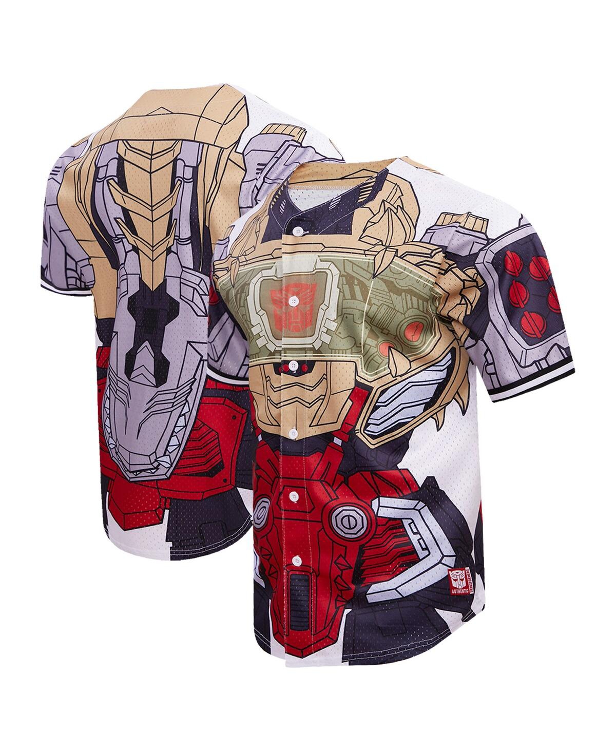 Men's Transformers Grimlock Armor Baseball Jersey - Yellow
