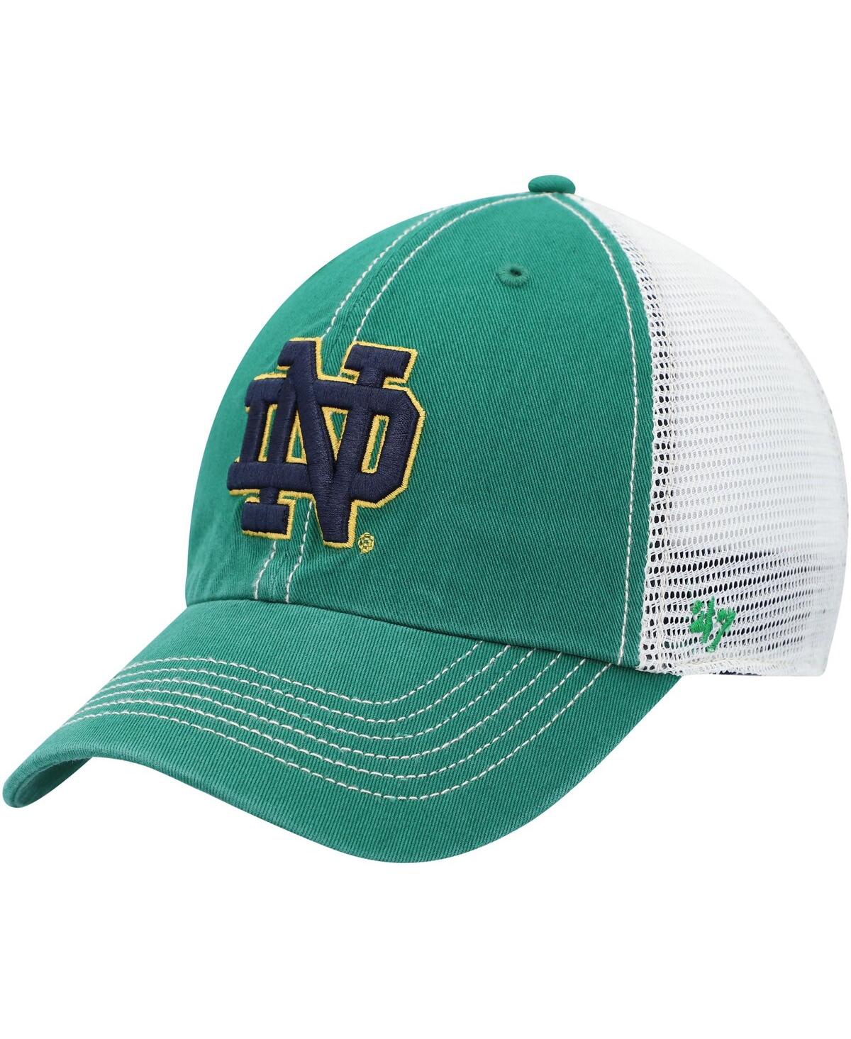 47 Brand 47 Men's Green Notre Dame Fighting Irish Trawler Trucker Snapback Hat In Brown