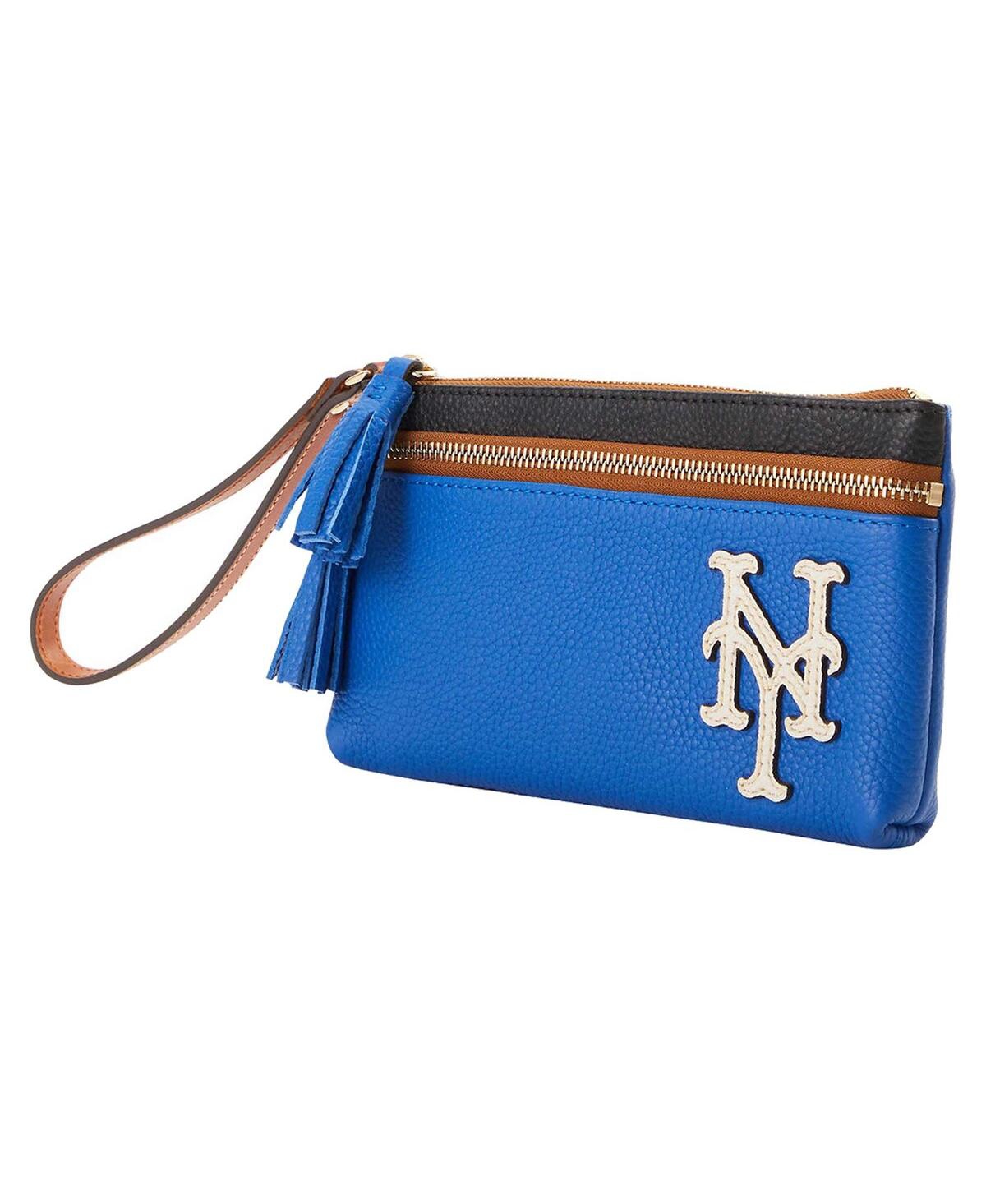Shop Dooney & Bourke Dooney Bourke New York Mets Infield Double-zip Wristlet In French Blu
