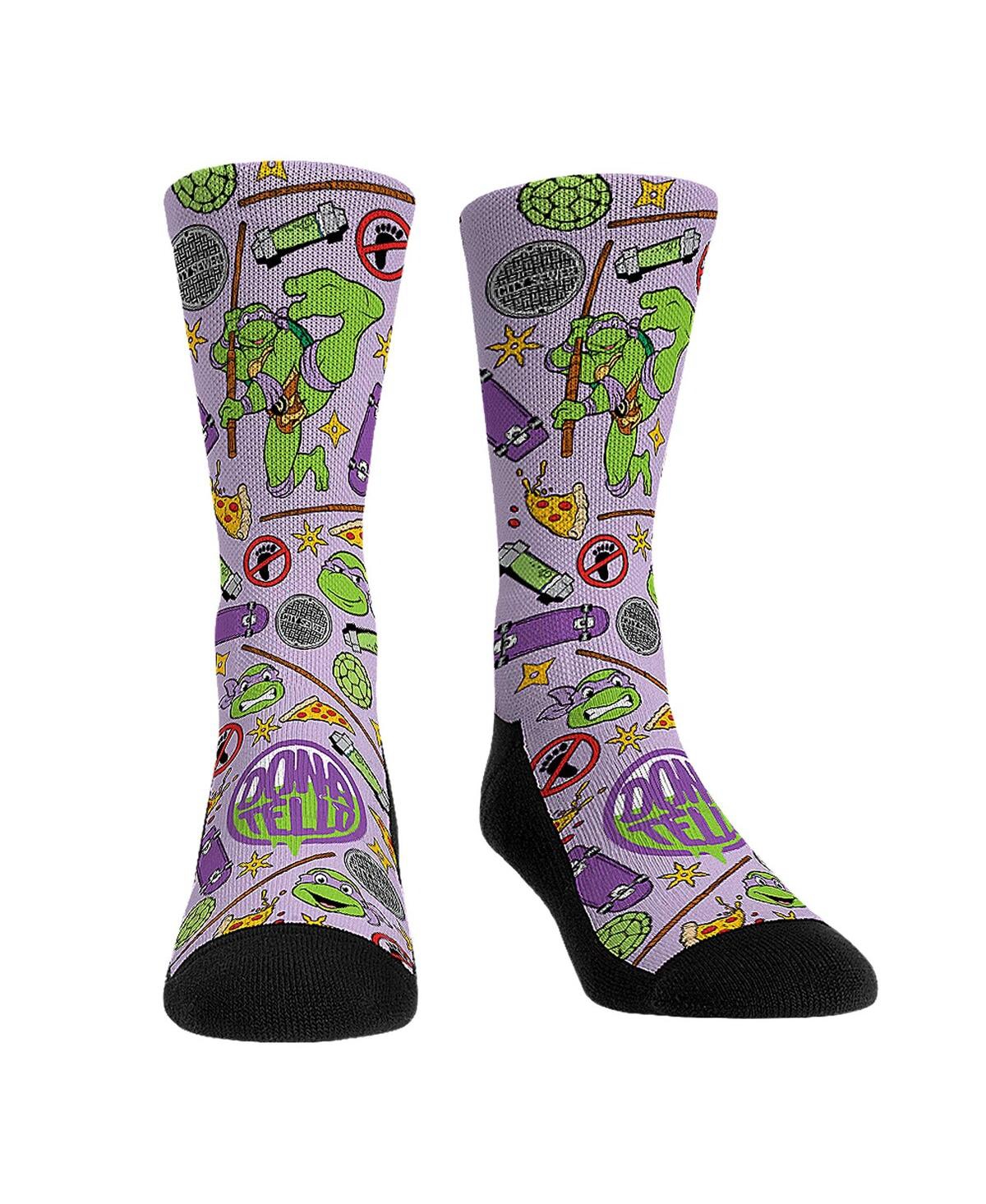Rock Em Socks Unisex Teenage Mutant Ninja Turtles Donatello Kaboom Crew Socks