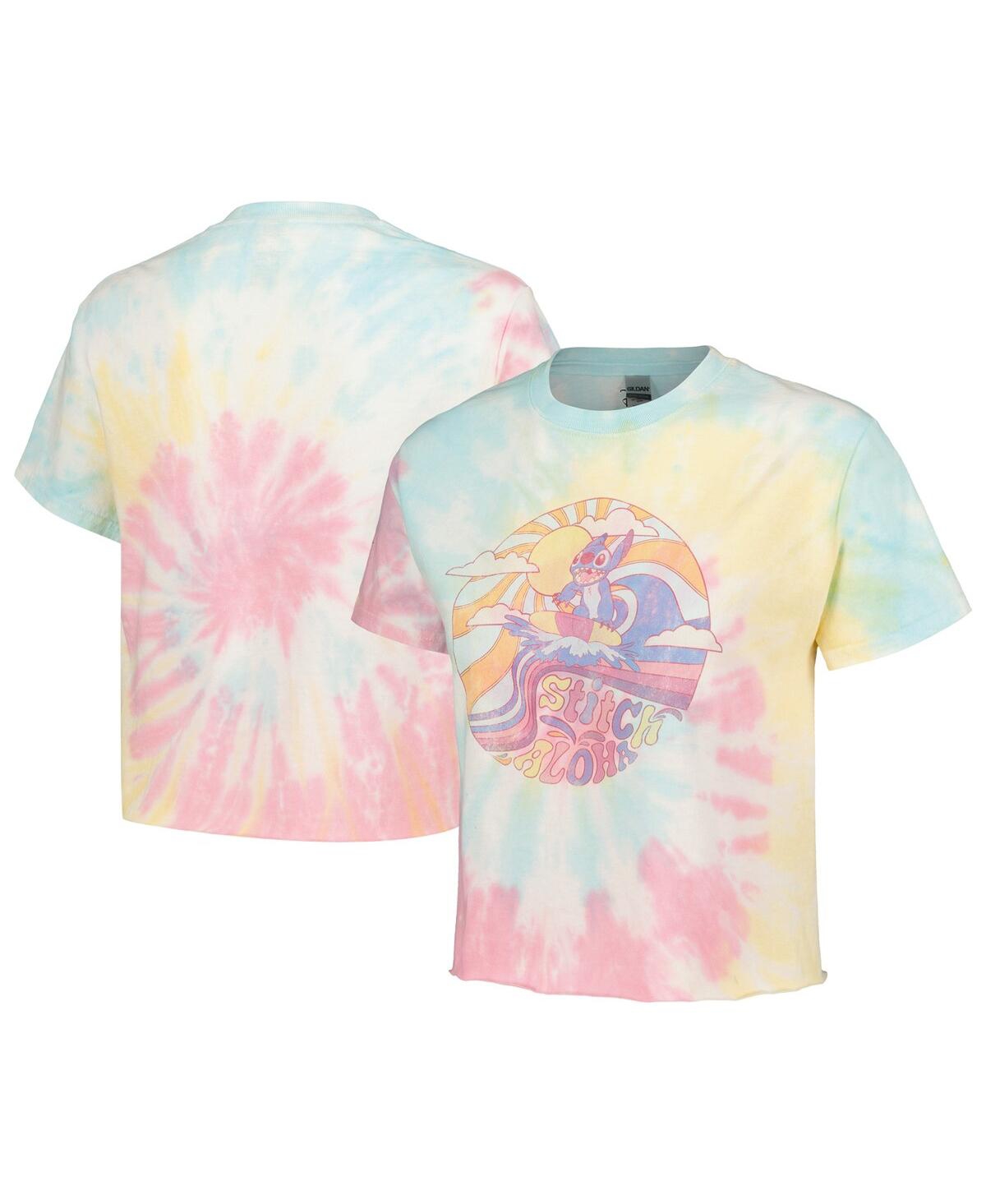 Shop Mad Engine Unisex Blue Lilo And Stitch Stitch Colorful Tie-dye T-shirt