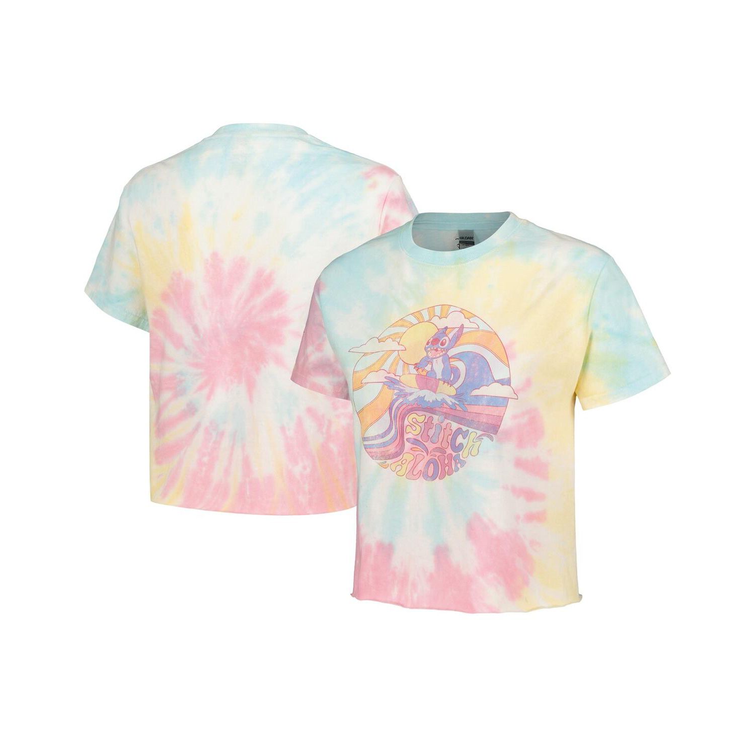 Unisex Blue Lilo and Stitch Stitch Colorful Tie-Dye T-Shirt
