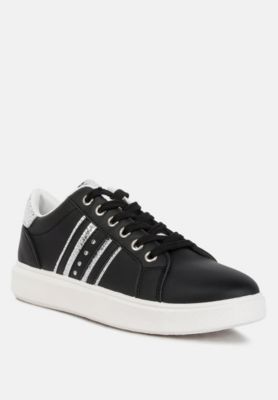 Women's Claude Faux Leather Back Panel Detail Sneakers
