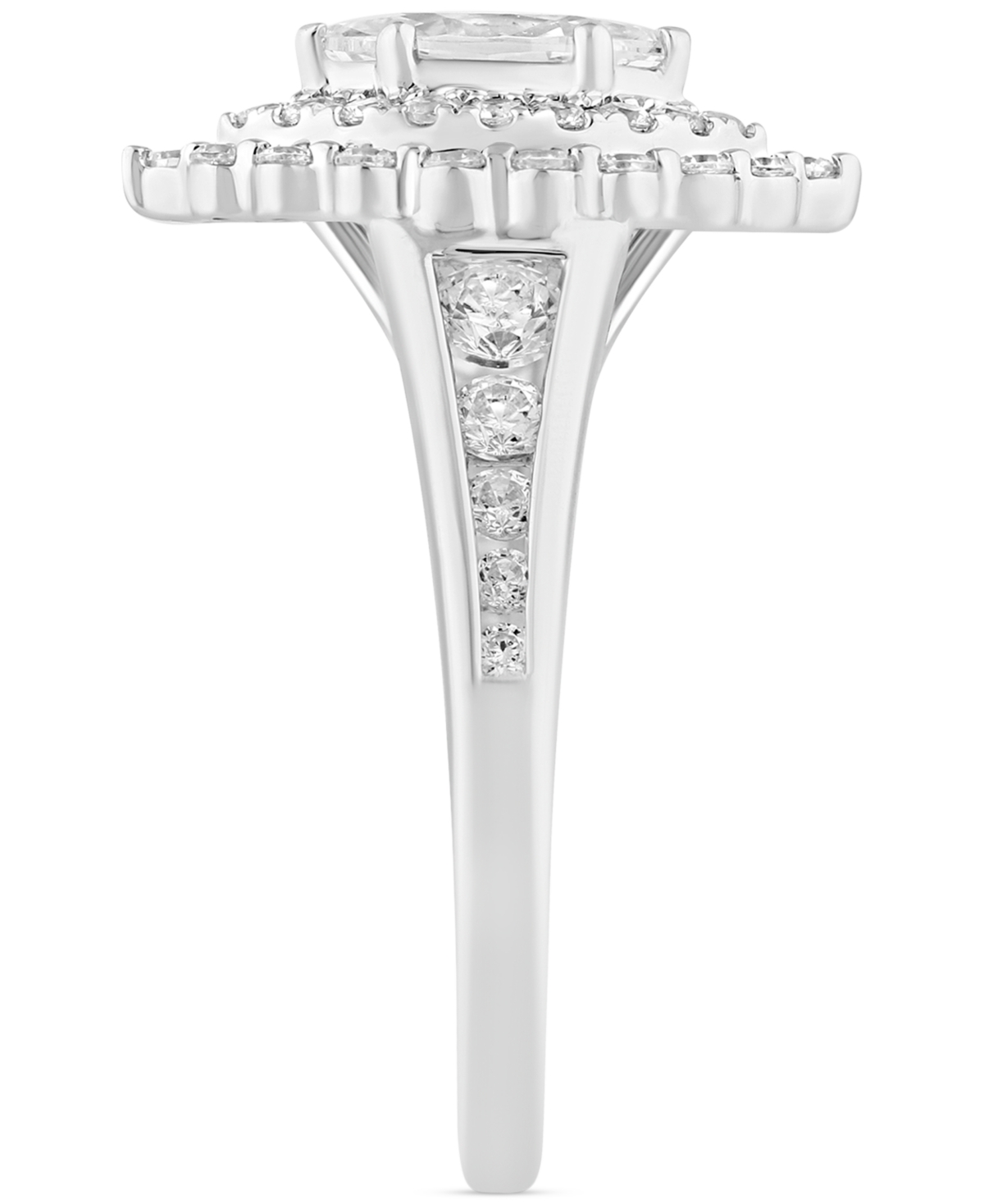 Macy's Diamond Marquise Halo Engagement Ring (1-1/3 Ct. T.w.) In 14k White Gold In White Gold