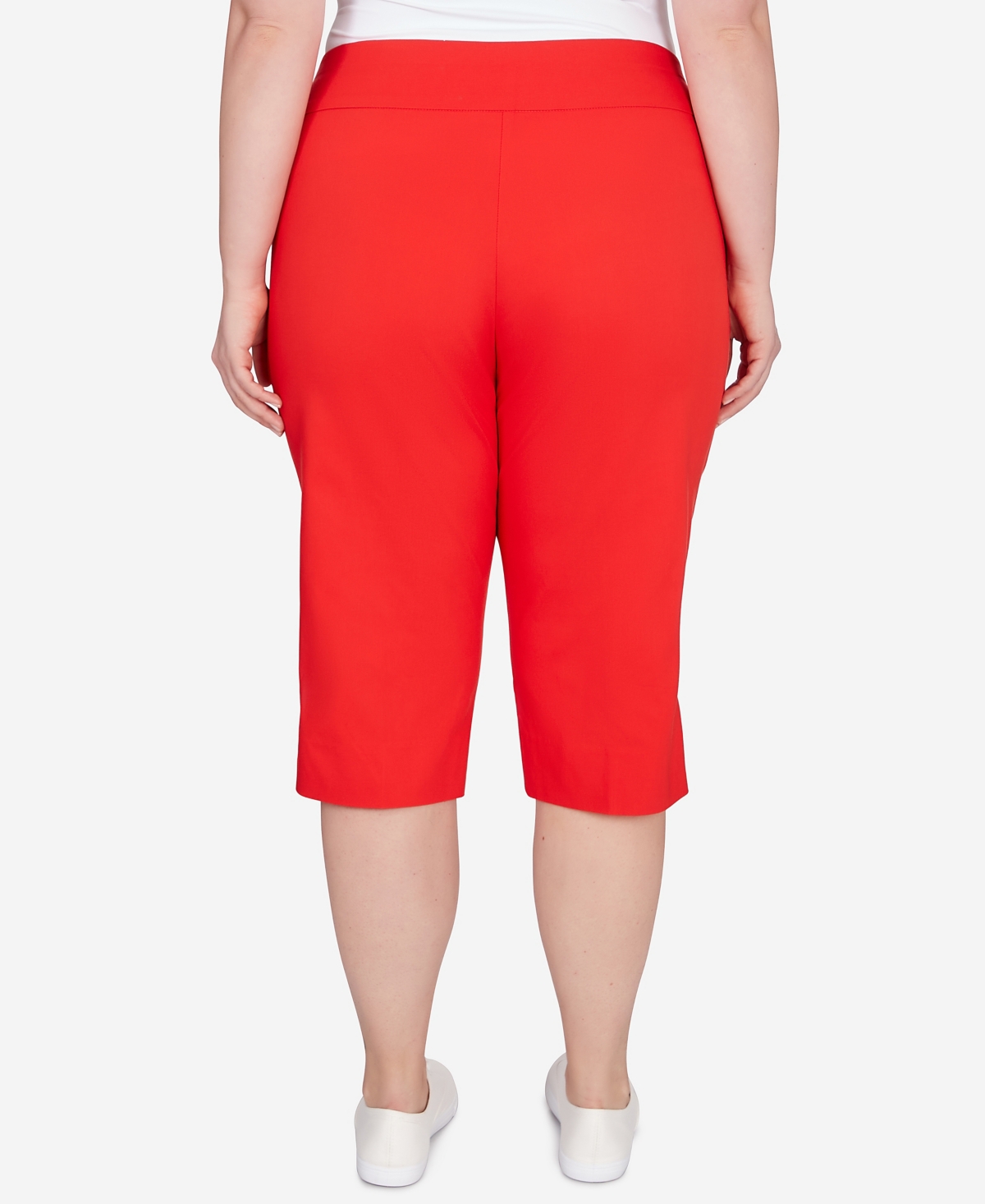 Shop Ruby Rd. Plus Size Americana Clamdigger Capri Pants In Tomato