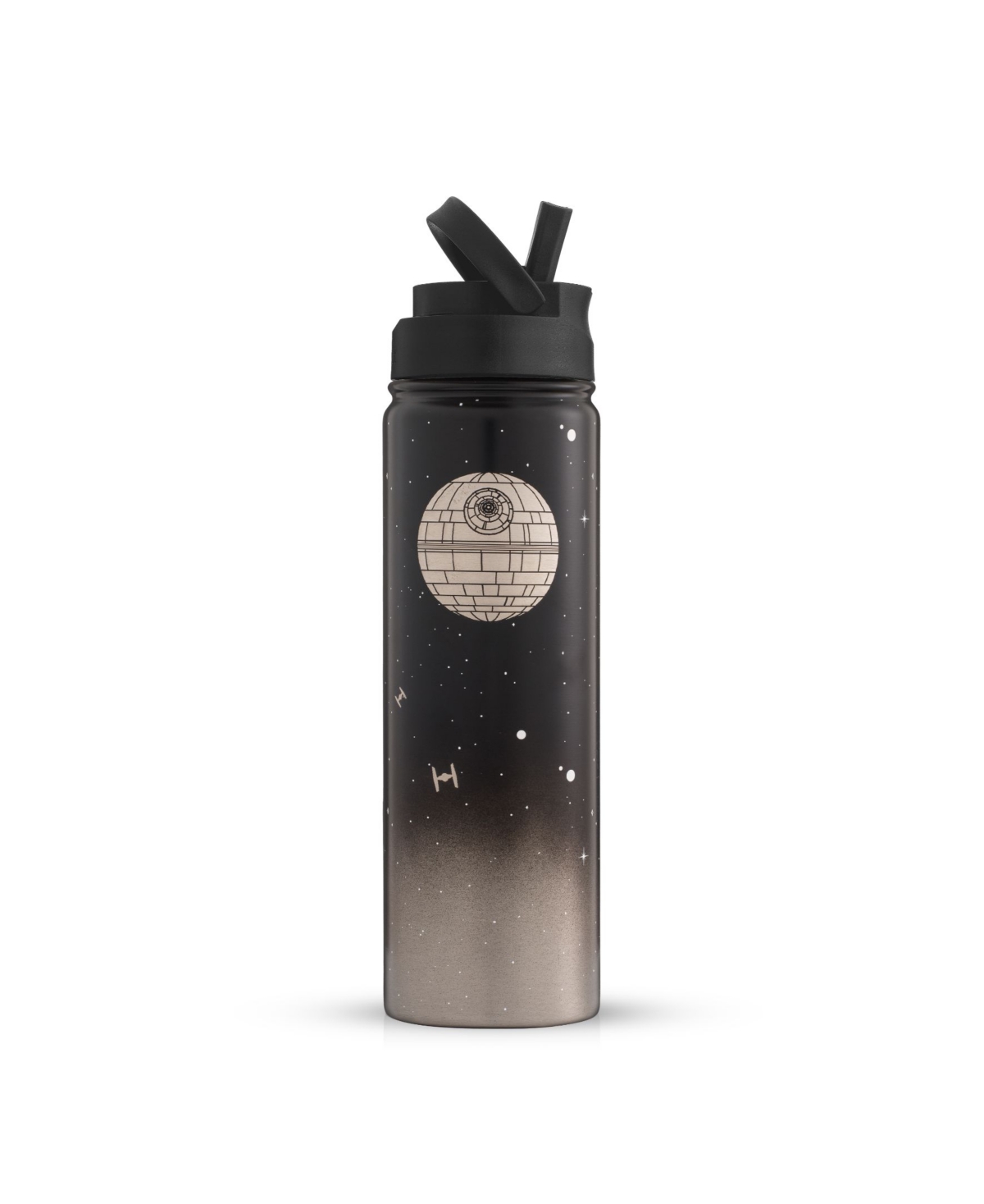 Shop Joyjolt Star Wars Destinations Collection 22 oz Vacuum Insulated Water Bottle In Black Death Star