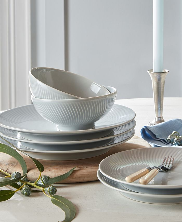 Denby Porcelain Arc Collection Medium Plates, Set of 4 - Macy's
