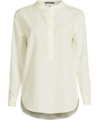 Women's No Iron Banded Collar Popover Shirt
