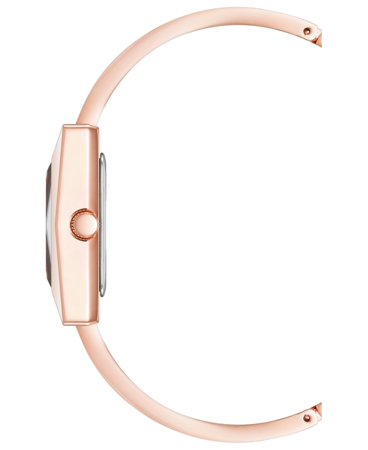 Anne Klein Women's Quartz Rose Gold-tone Alloy With Blush Enamel Bangle Watch, 20.5mm In Two-tone