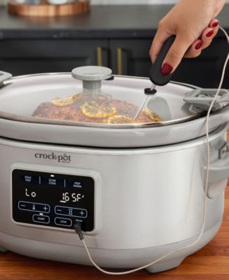 7 Qt. Cook Carry Programmable Slow Cooker with Sous Vide, Stainless Steel