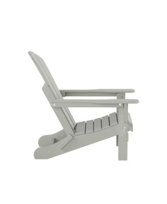 All-Weather Contoured Outdoor Poly Folding Adirondack Chair (Set of 2)