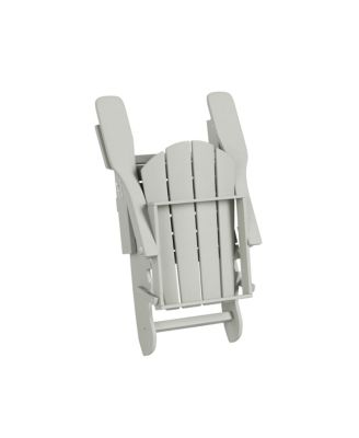 All-Weather Contoured Outdoor Poly Folding Adirondack Chair (Set of 2)