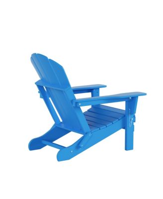 All-Weather Contoured Outdoor Poly Folding Adirondack Chair (Set of 4)