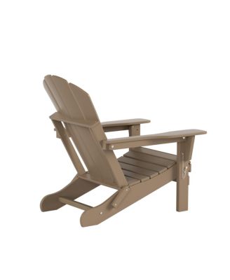 All-Weather Contoured Outdoor Poly Folding Adirondack Chair (Set of 4)