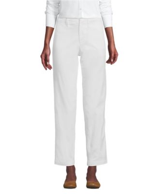 Women's Mid Rise Classic Straight Leg Chino Ankle Pants