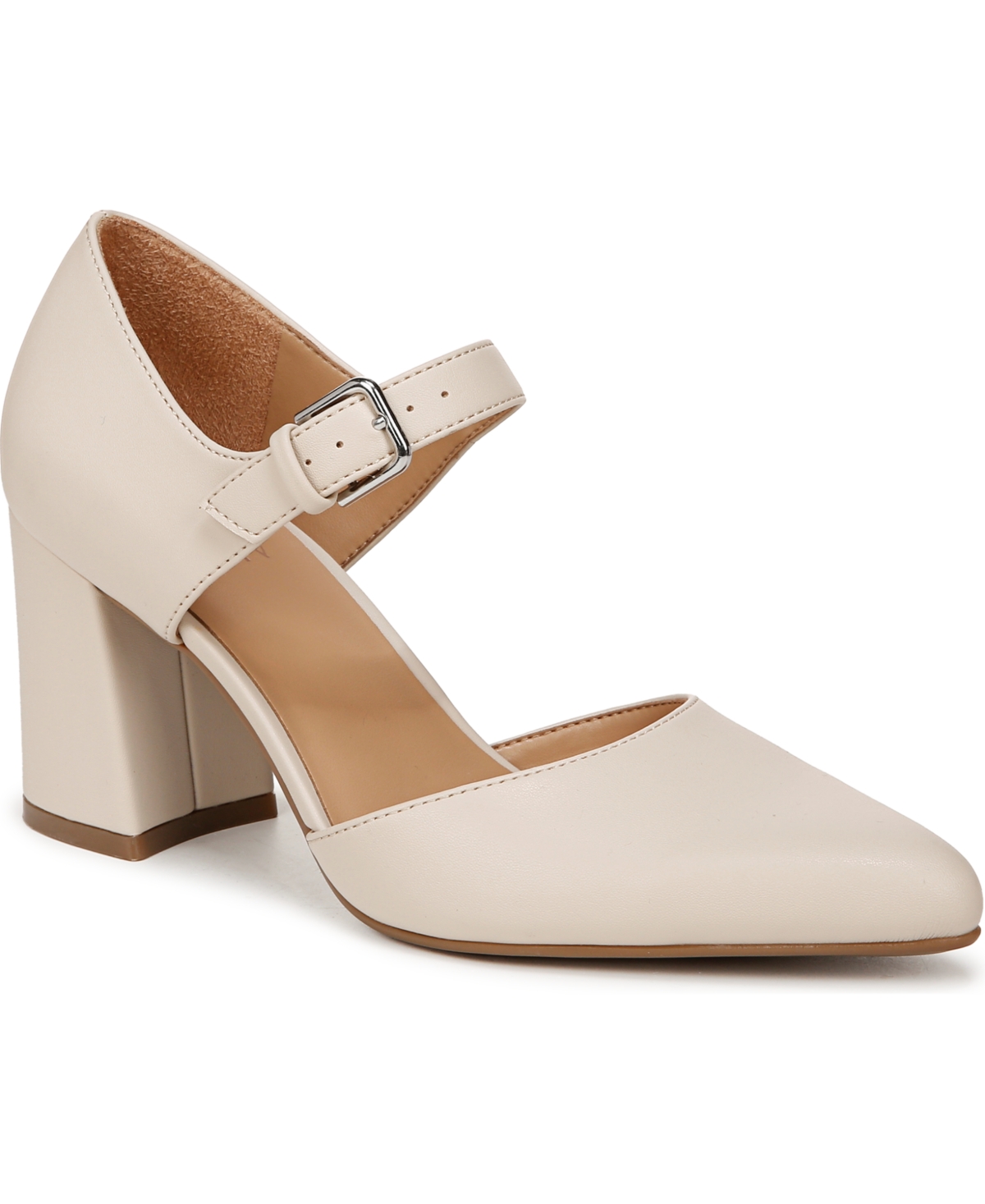 Naturalizer Pixie Mary Jane Pumps In Porcelain Faux Leather