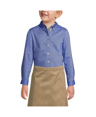 Big Girls Plus Long Sleeve Oxford Dress Shirt