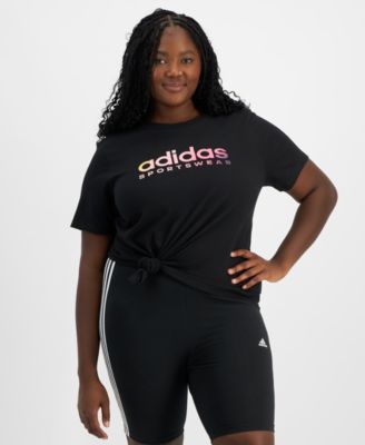 adidas - Plus Size Graphic Print Softside Cotton T-Shirt