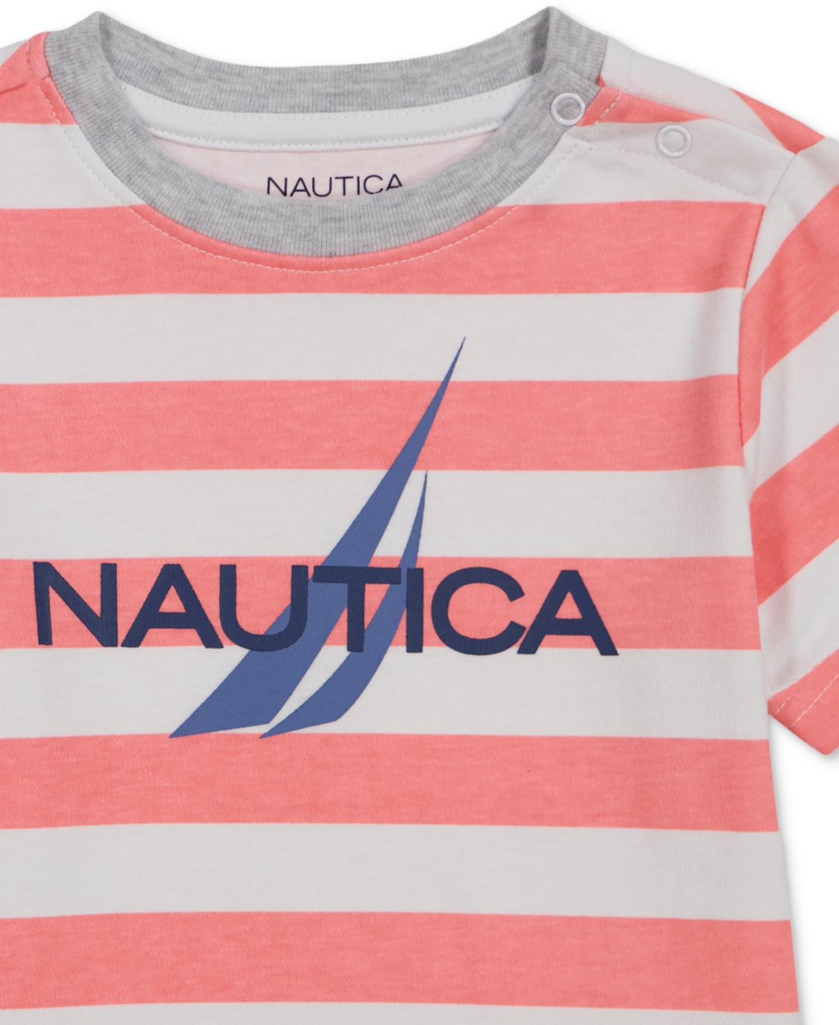 Nautica Baby Boys Sailing Tank Bodysuit, Short-Sleeve Striped T-Shirt & Shorts, 3 Piece Set
