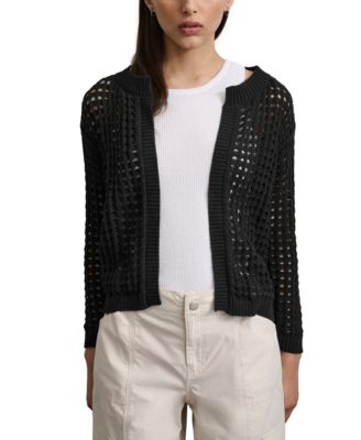 DKNY Jeans - Women's Open-Stitch Drop-Shoulder Cardigan Sweater