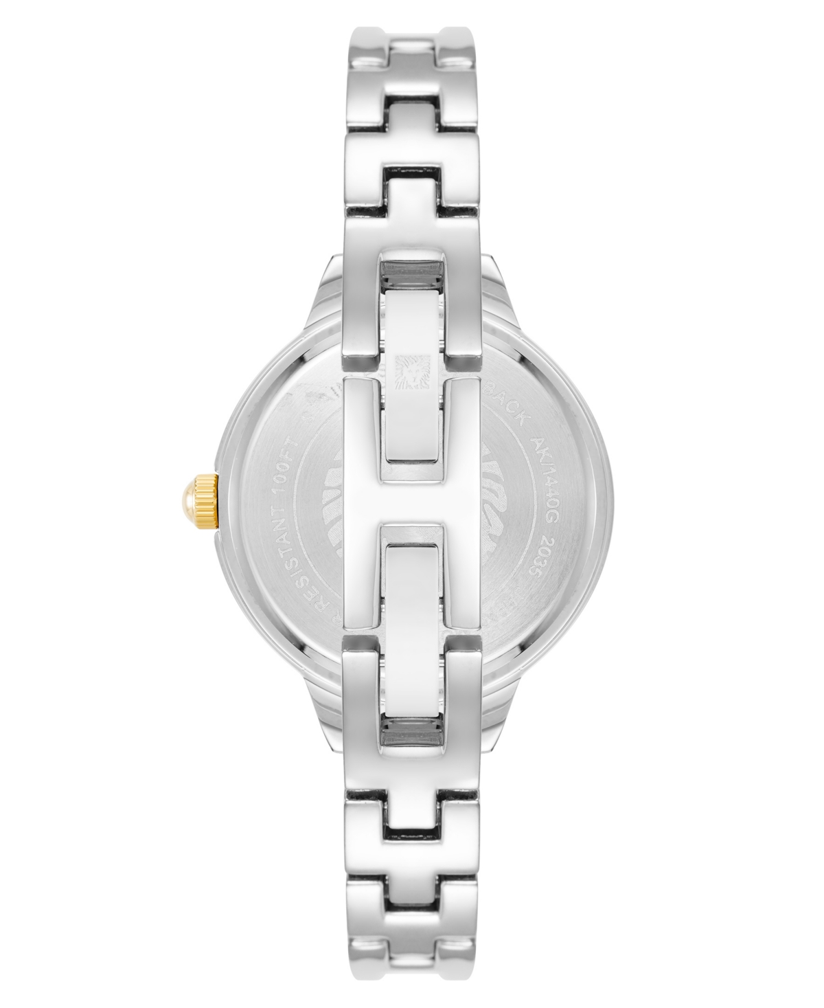 Anne Klein Women's Quartz Two-tone Alloy Open Bangle Watch, 29mm In Two-tone