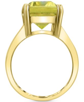 Green Quartz Emerald-Cut Statement Ring (6-7/8 ct. t.w.) in 14k Gold-Plated Sterling Silver (Also in Lime Quartz)