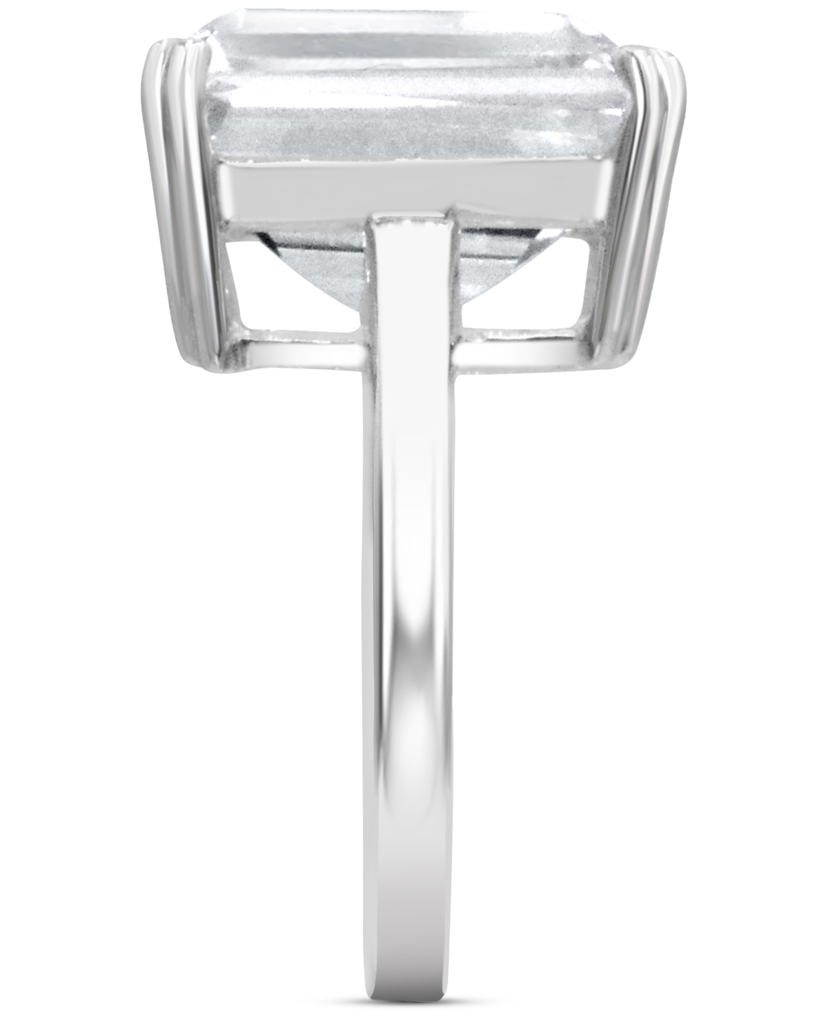 Black Onyx Emerald-Cut Statement Ring in 14k Gold-Plated Sterling Silver (Also  - White Quartz