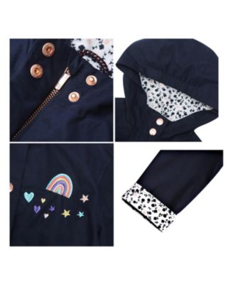 Girls Lightweight Rain Jacket Trench Coat XS-XL