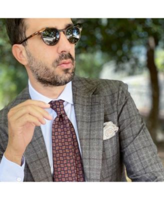 Men's Pascal - Double Sided Silk Pocket Square for Men