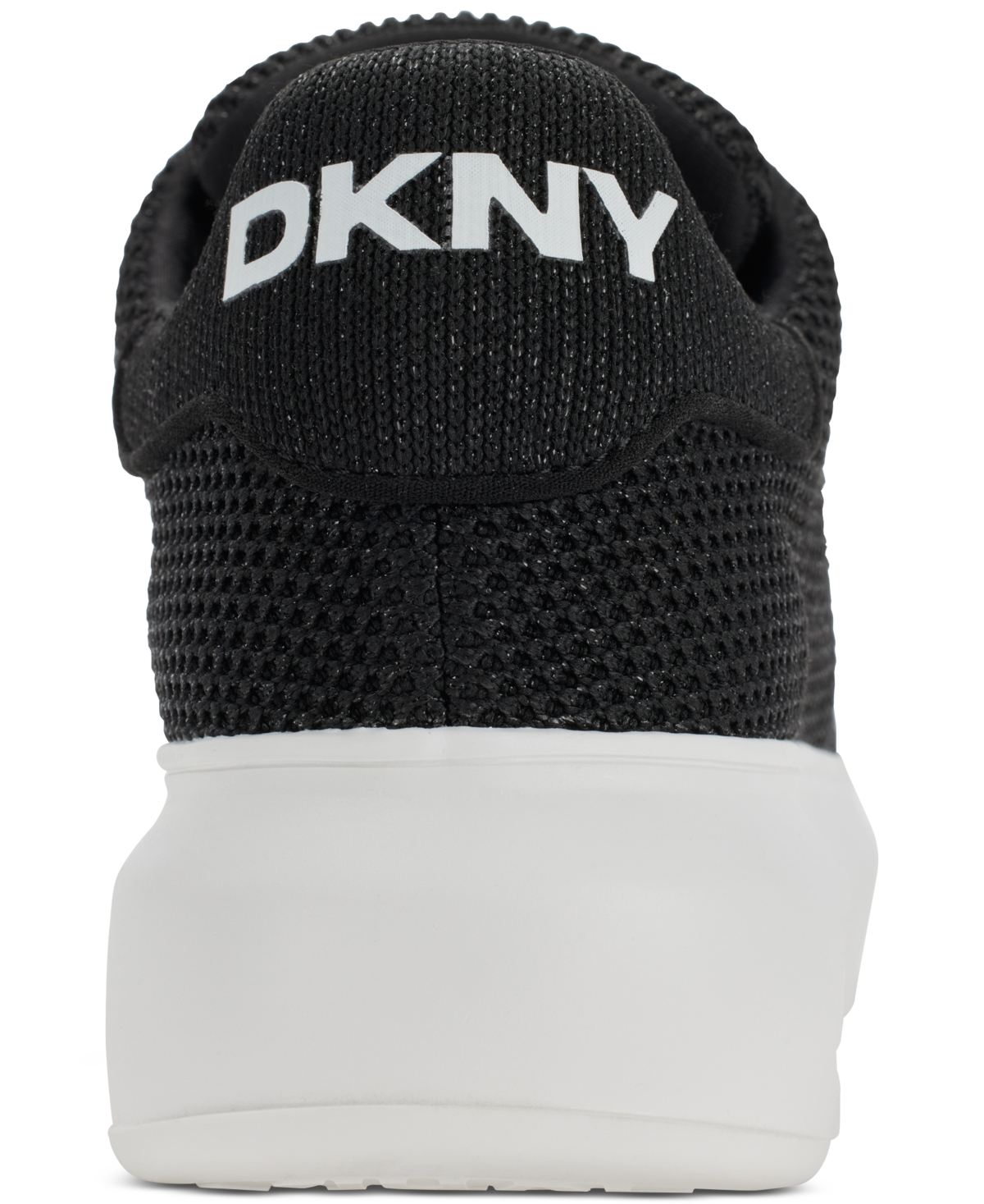Shop Dkny Women's Jewel Knit Lace-up Sneakers In Black Metallic