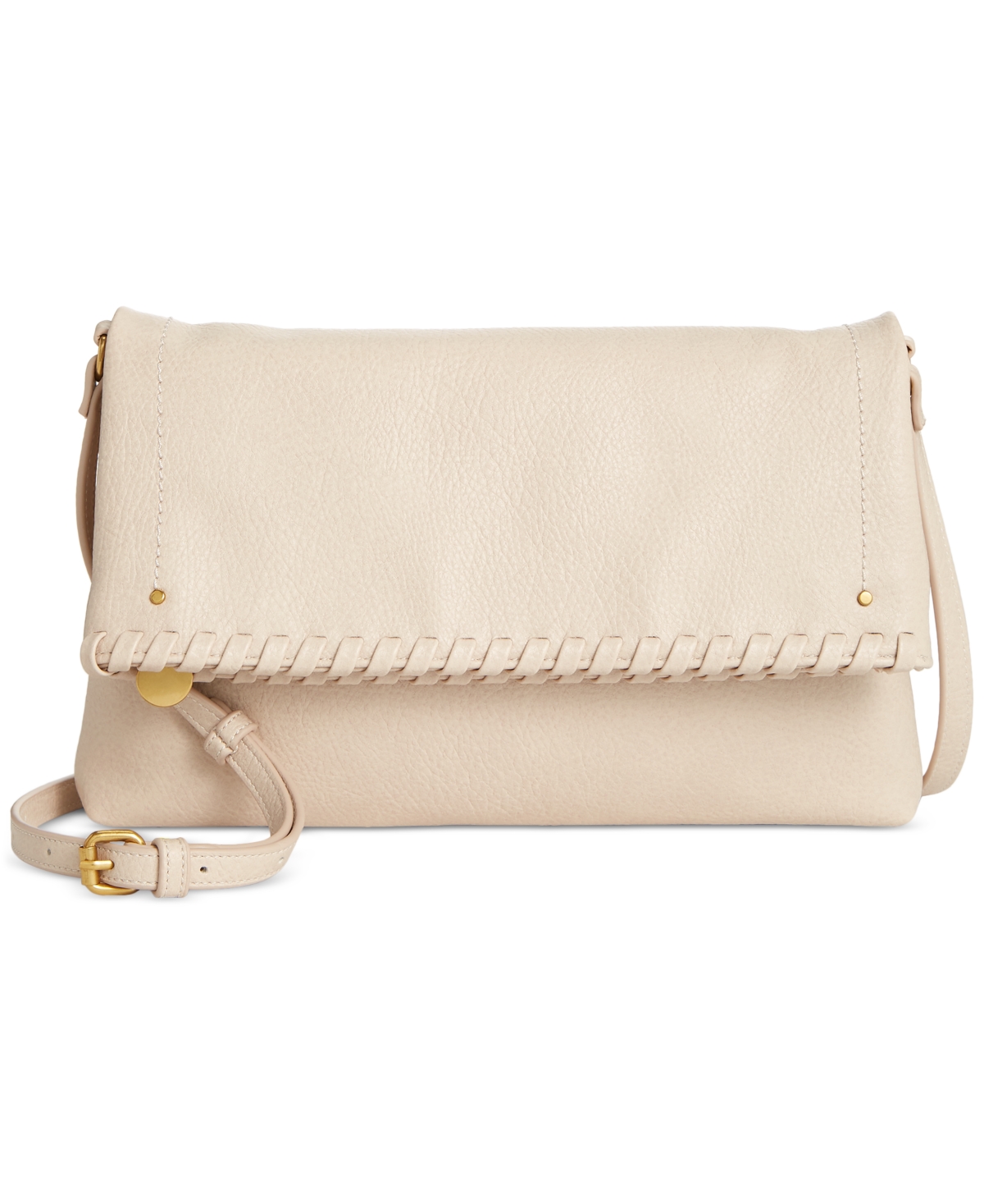 Style & Co. Whipstitch East West Flap Small Crossbody, Exclusively at Macy's - Alabaster