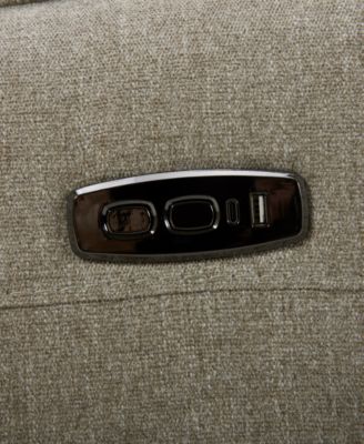 Olper 5-Pc. Fabric Zero Wall Sectional Sofa with Three Power Motion Pieces & Console, Created for Macy's