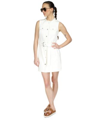 ワンピース Michael Kors Woman Dress Denim MS582IDH68 424 Garment-Dyed Denim Shirtdress | Michael Kors [US]